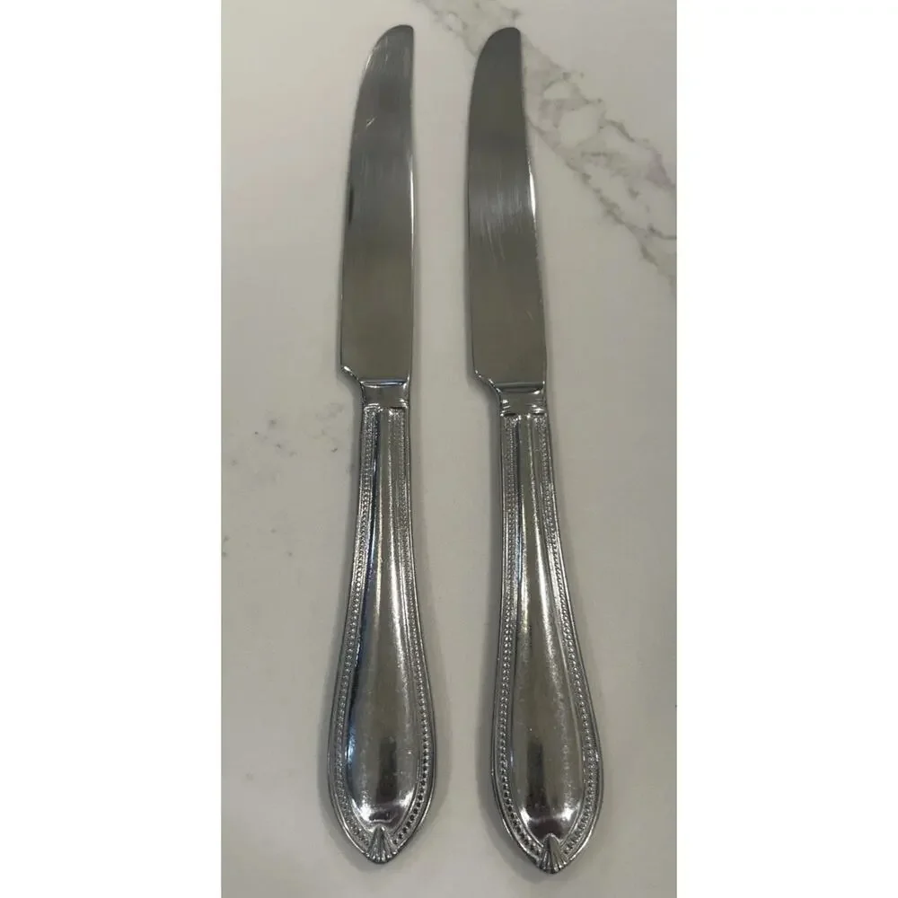 Reed & Barton CONCANNON STAINLESS Knifes Set of 2‎ Flatware French Solid Knife